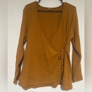 Old Navy Orange Cross Over Sweater Top